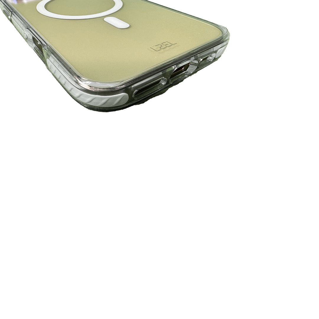 LZEL iPhone 16 Pro Max Armor Case Clear | White