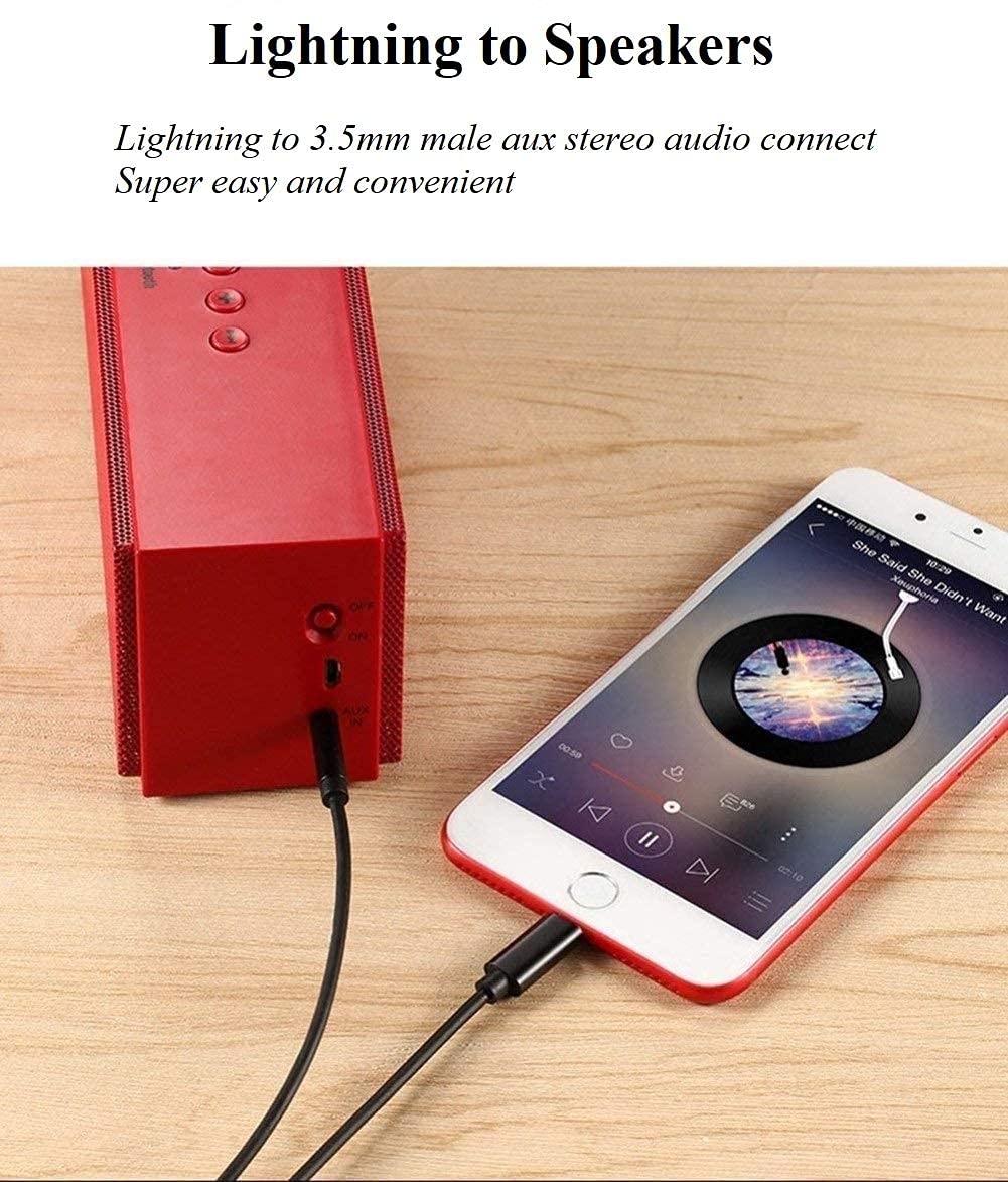 كيبل Lightning إلى مقبس صوت 3.5 مم من Apple بطول 1.2م | أسود