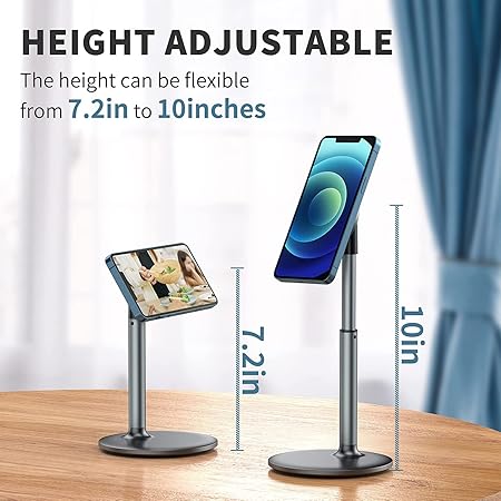 LZEL MagFusion Shield Magnetic Desktop Phone Stand | Black