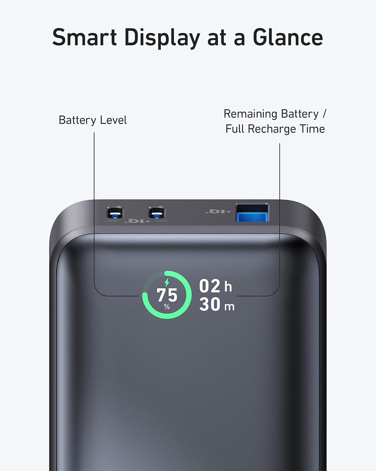 شاحن متنقل 533 Power Core بقوة 30 واط 10000 مللي أمبير من Anker | أسود