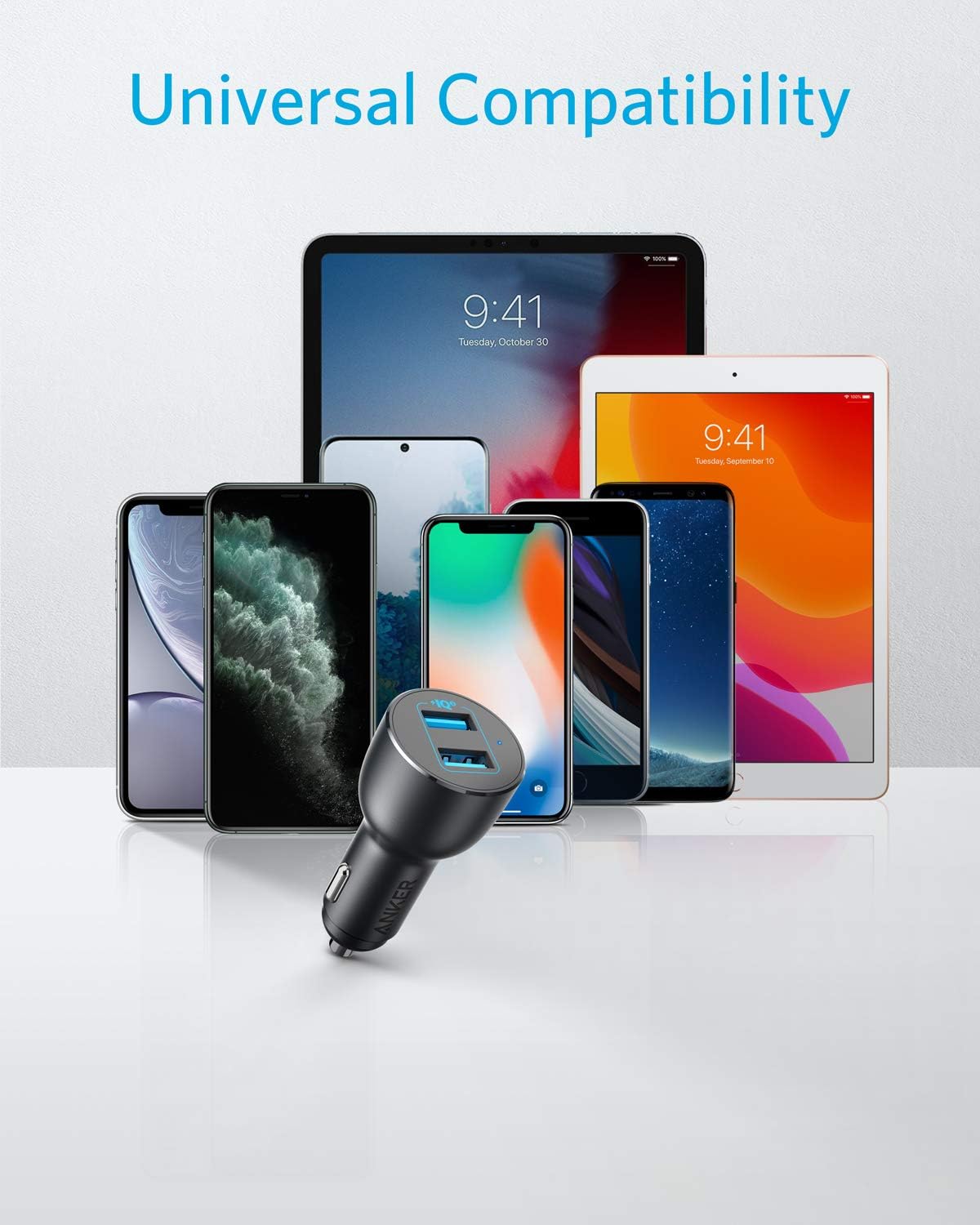 Anker PowerDrive III Alloy 36W Car Charger With 2 USB-A Ports