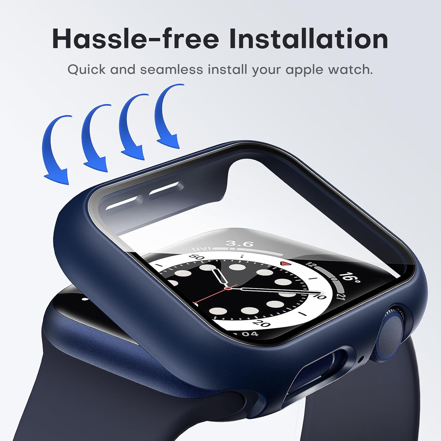 Anank Watch 41MM Glass with Case | Midnight Blue