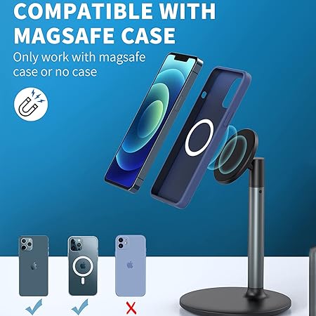 LZEL MagFusion Shield Magnetic Desktop Phone Stand | Black