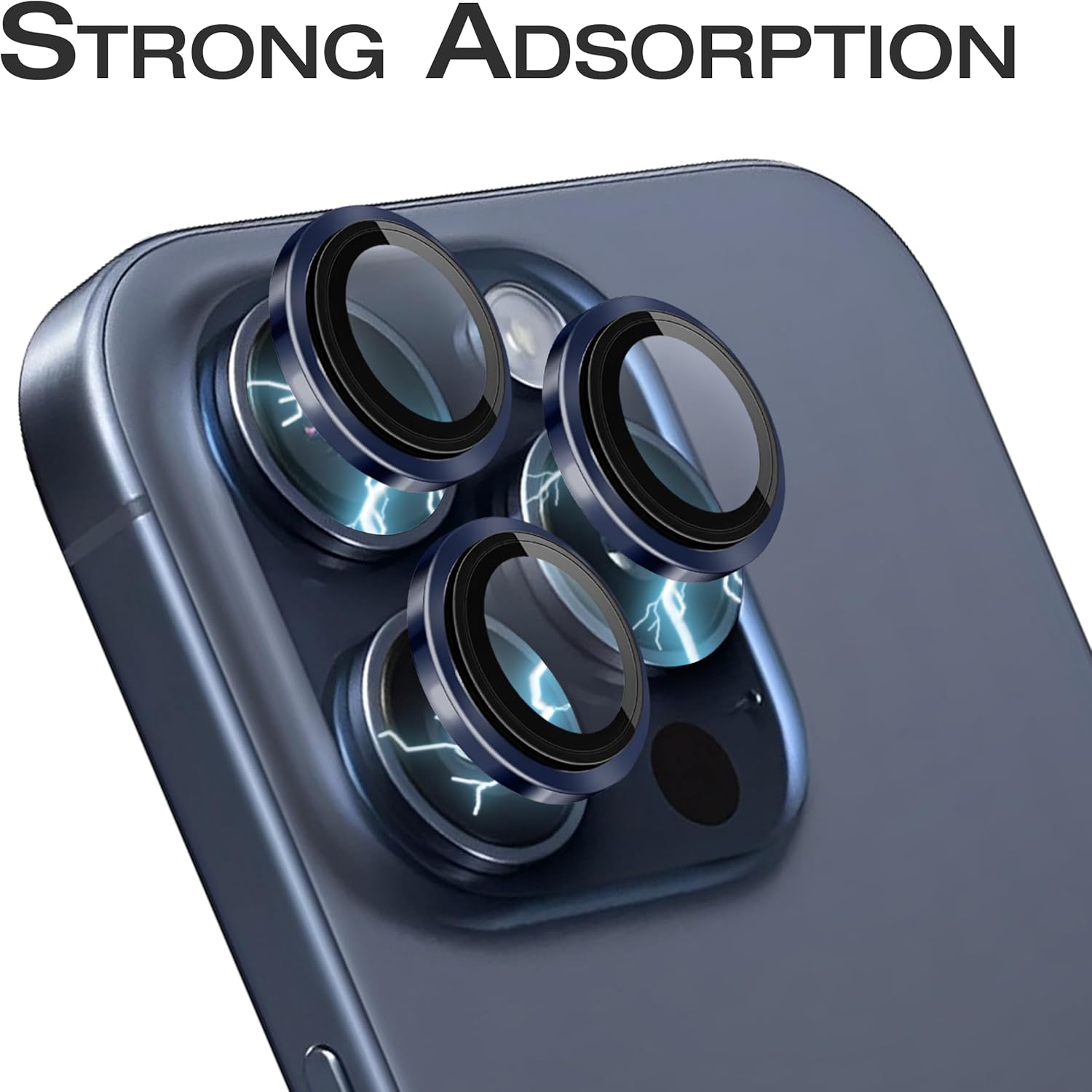 كڤر حماية AR كاميرا لهاتف iPhone 15 Pro/15 Pro Max من ANANK | أزرق