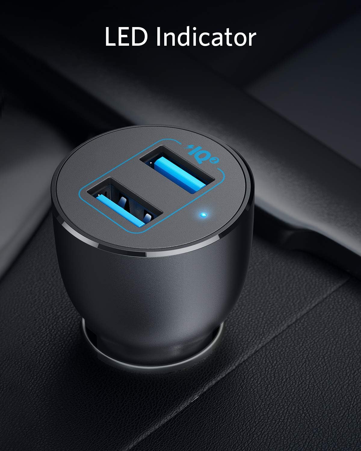 Anker PowerDrive III Alloy 36W Car Charger With 2 USB-A Ports