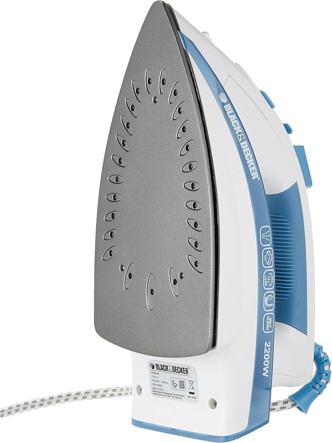 مكواة بخار X2000-B5 من Black & Decker بلاك أند ديكر بقوة 2200 واط – 220 فولت