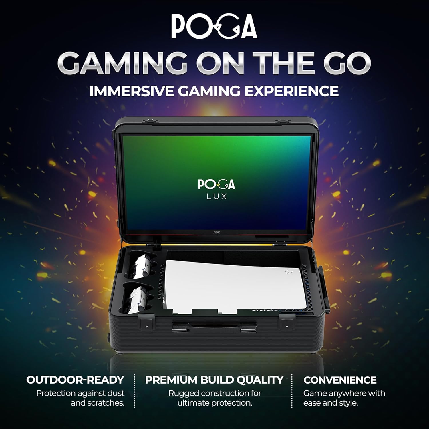 Indigaming POGA Lux Portable Gaming Monitor PlayStation PS5 | Desert Taupe