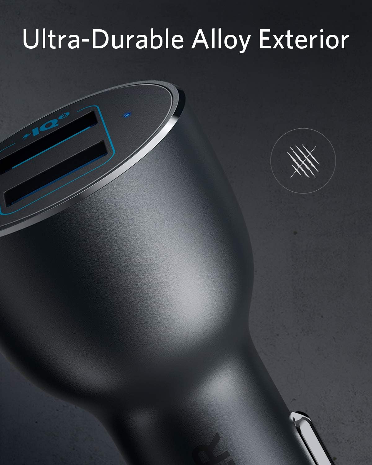Anker PowerDrive III Alloy 36W Car Charger With 2 USB-A Ports