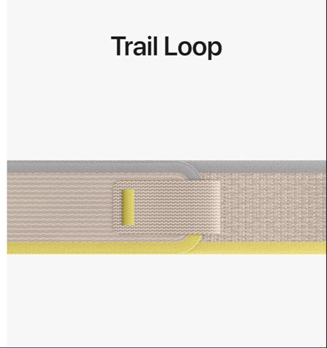 سوار لساعة أبل بمقاس45/49 مم | رمادي / أصفر
