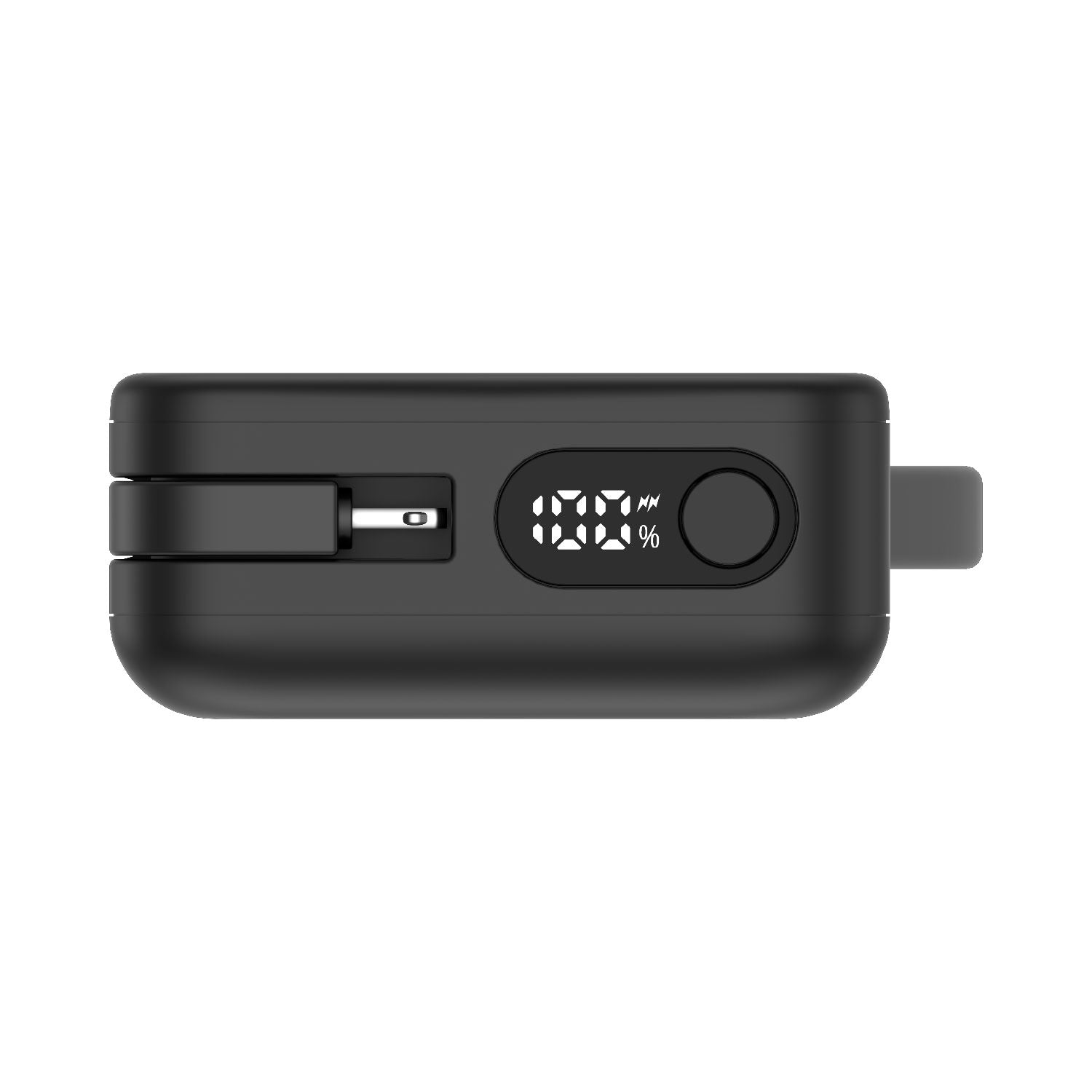 بطارية متنقلة Momax 1-Power Vital بسعة 10000 مللي أمبير مع كابلين مدمجين USB-C و Lightning | أسود