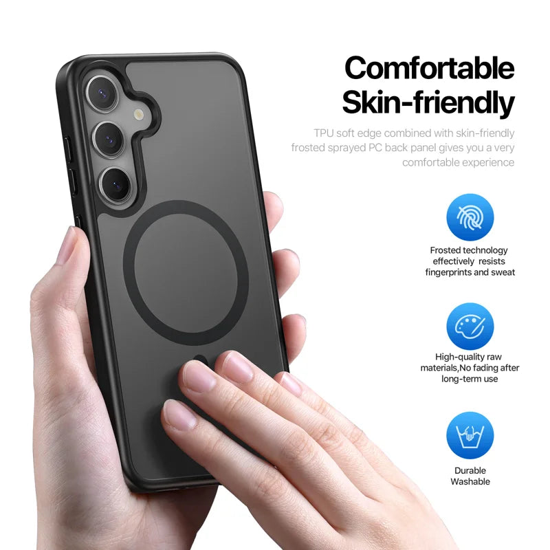 Keephone Galaxy S25 Skingrip Magsnap Magsafe Case Titanium Black