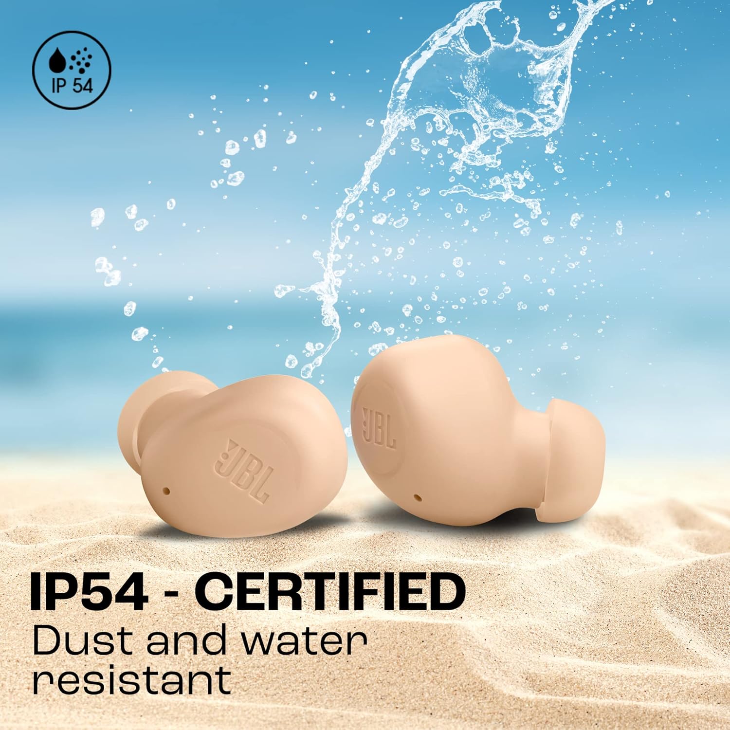 JBL Wave Buds Headphones | Beige