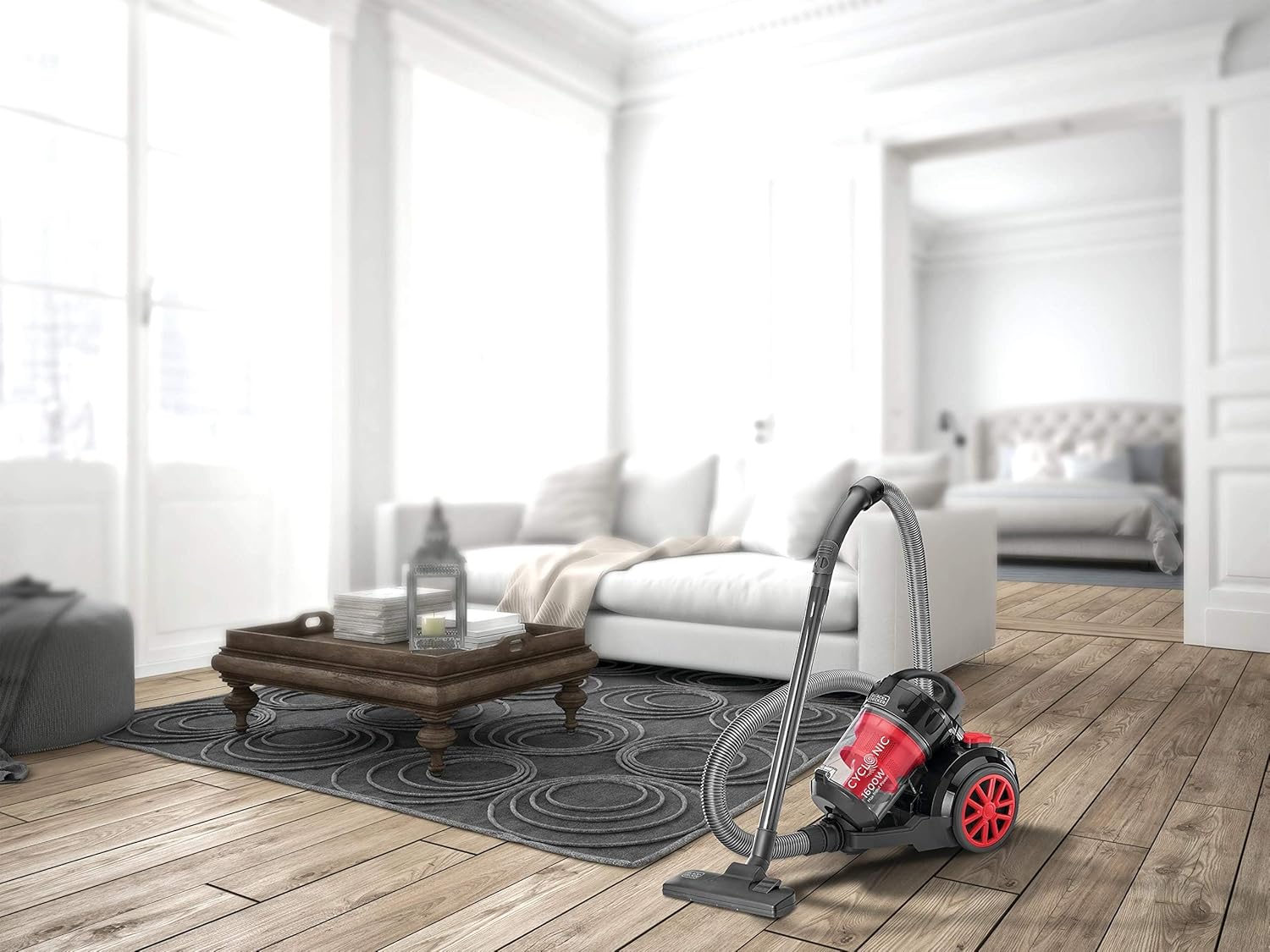مكنسة كهربائية VM1680-B5 من Black & Decker بدون كيس بتقنية الإعصار المتعدد | متعدده الألوان