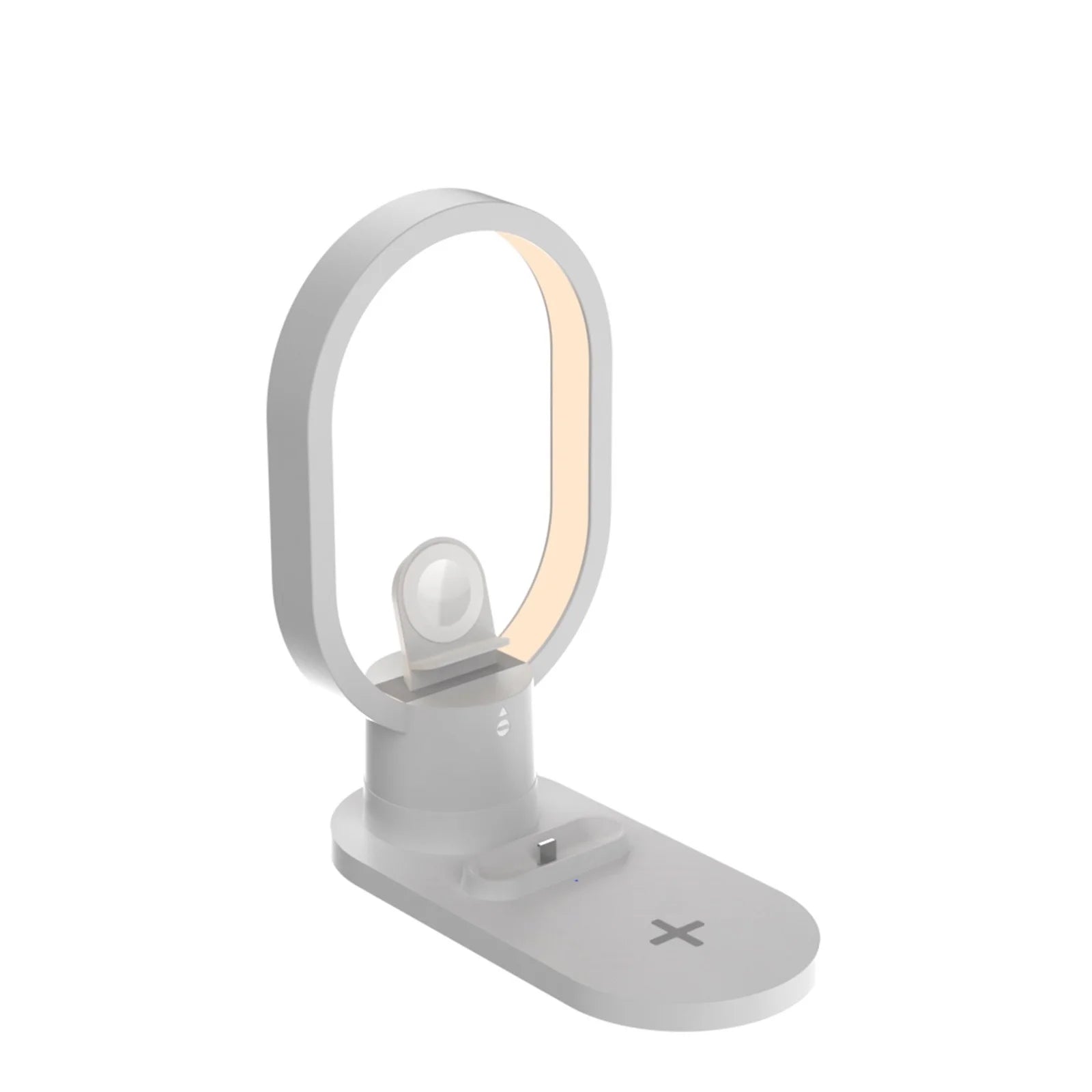 4 In 1 Wireless Charger with Lamp | White