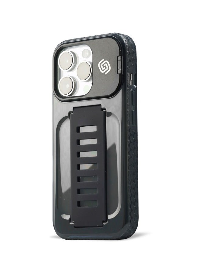 Grip2U iPhone 16 Pro Max Boost Case with Kickstand | Smoky