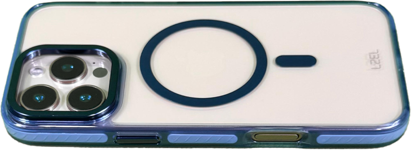 LZEL iPhone 16 Pro Armor Clear Case With MagSafe | Blue
