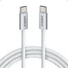Anker Zolo 240W USB-C to USB-C Cable, Braided and Dirt-Free 1.8m (6ft) | White Anker Zolo 240W USB-C to USB-C Cable, Braided and Dirt-Free 1.8m (6ft) | White