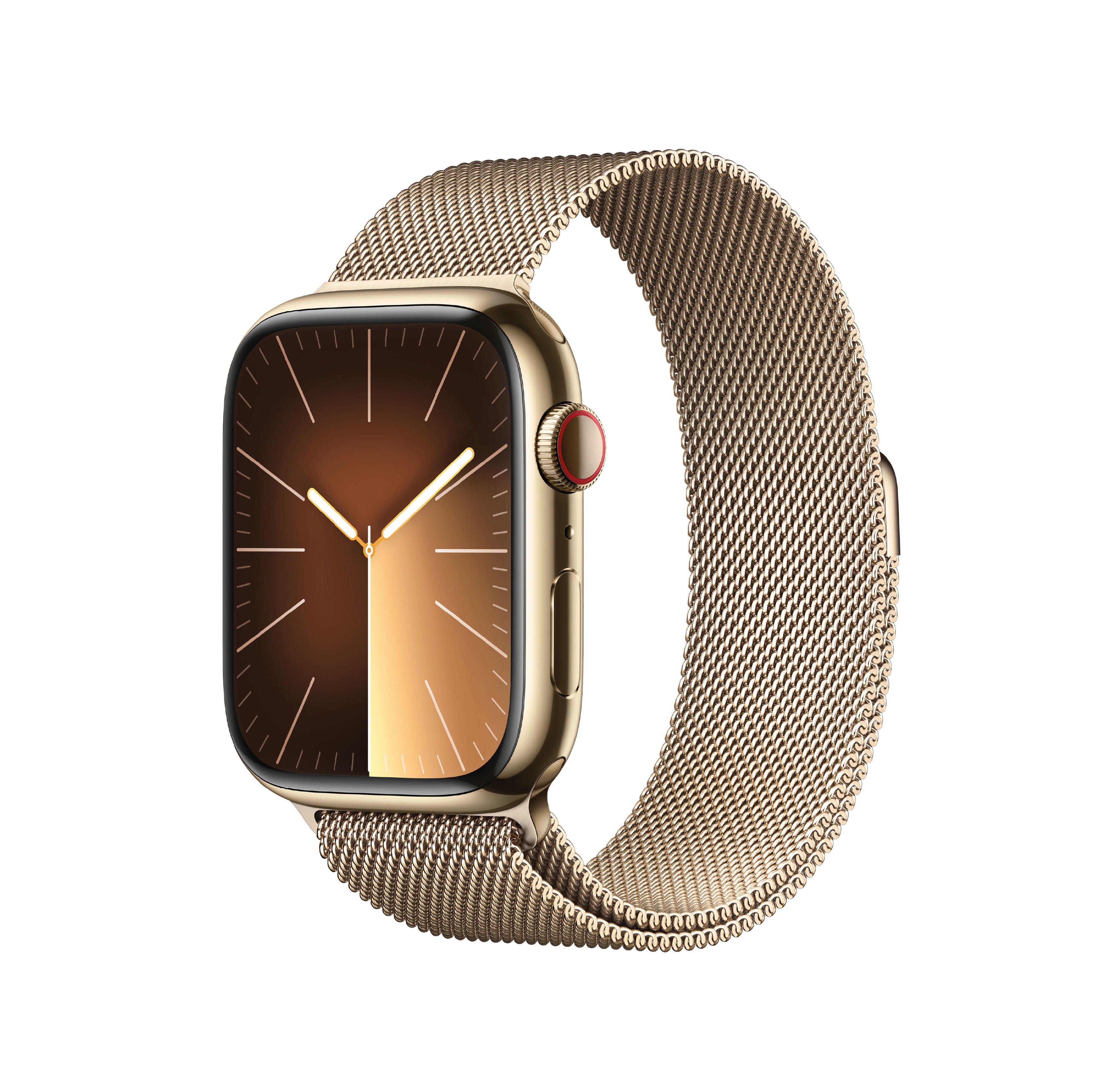 سوار ساعة LZEL Avalonflex من الفولاذ المقاوم للصدأ بتصميم Milanese Loop لـ 42/44/45/46/49 ملم (S10) | ذهبي