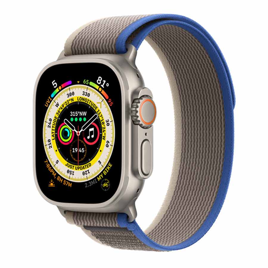 سوار ساعة Apple Watch مقاس 49 مم | أزرق/ رمادي