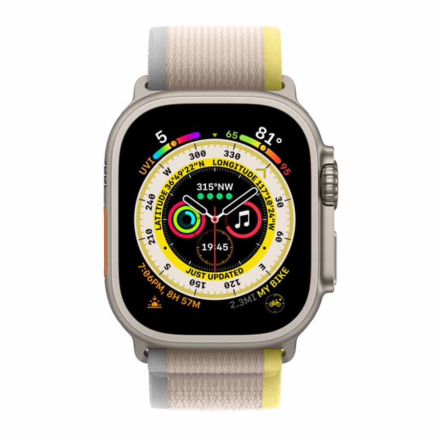 سوار ساعة Apple Watch مقاس 49 مم | أصفر / بيج
