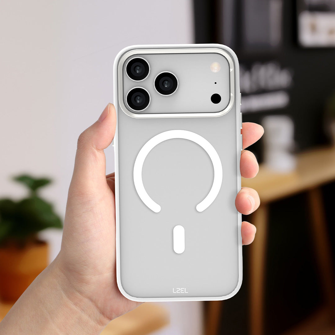 كڤر حماية MagHexro من LZEL لهاتف iPhone 17 Pro Max | أبيض