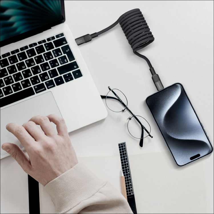 كيبل ماج لينك USB-C إلى Lightning مغناطيسي 60 واط بطول 2 متر من Momax | أسود