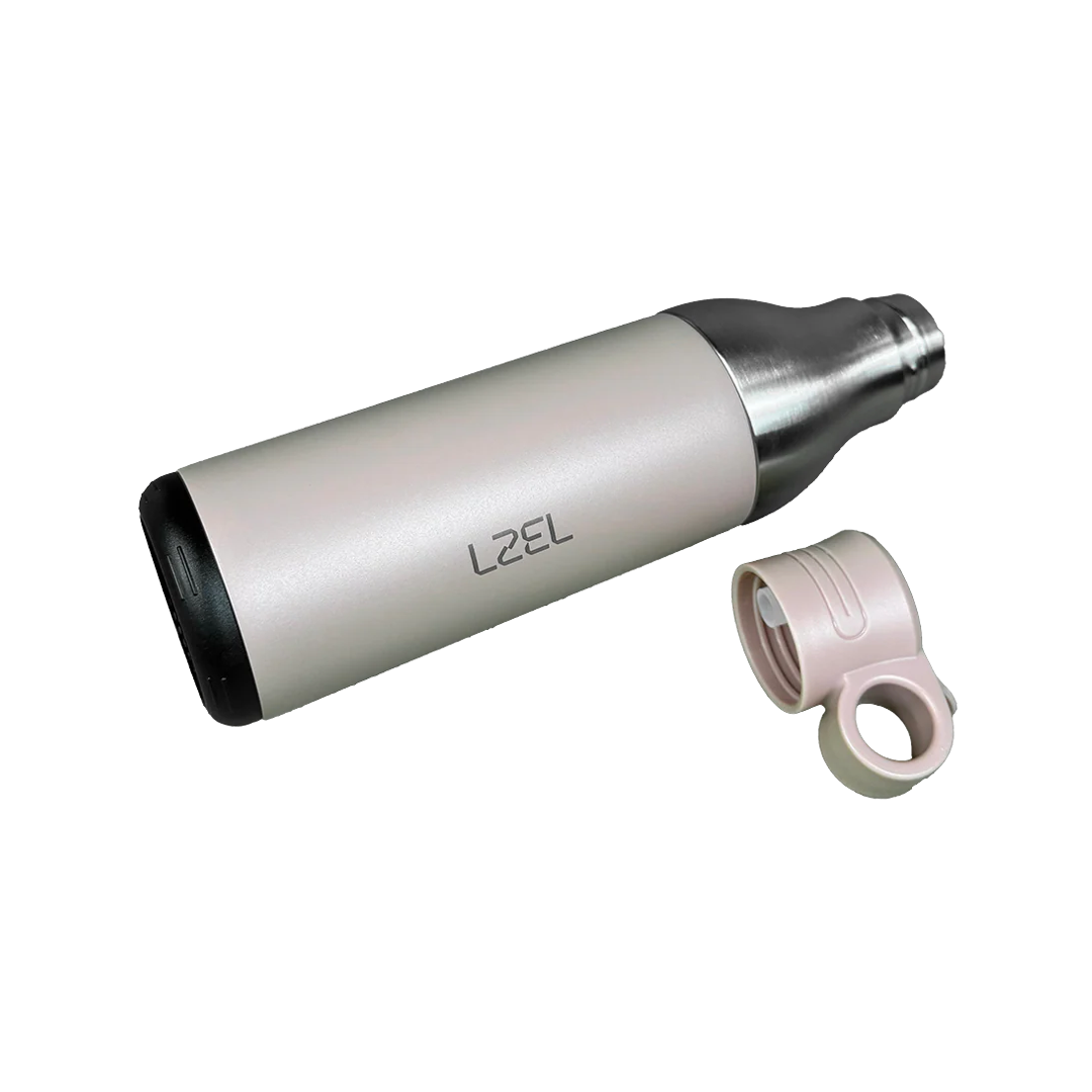 LZEL Natura Elva Vacuum Bottle Dual 400 mL + 400 mL | Milk Tea Aluminum