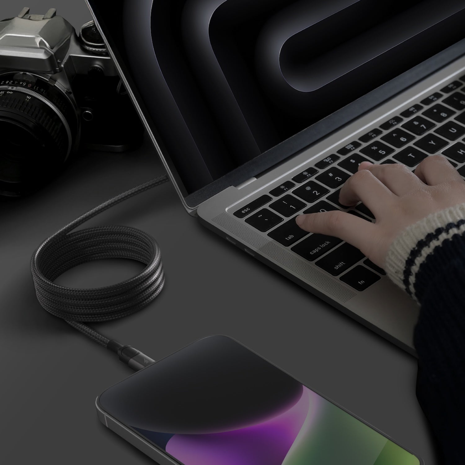 Momax Mag.Link 60W Usb-C To Lightning Magnetic 2M Cable | Black