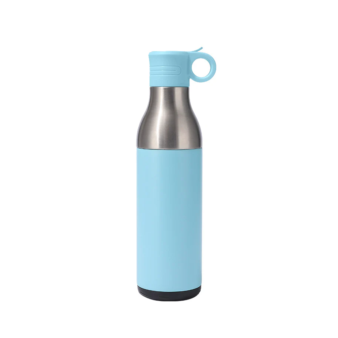 LZEL Natura Elva Vacuum Bottle Dual 400 mL + 400 mL | Sky Blue Aluminum