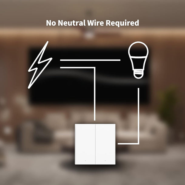 Aqara Wireless Remote Switch Double Rocker, Wireless Wall Switch