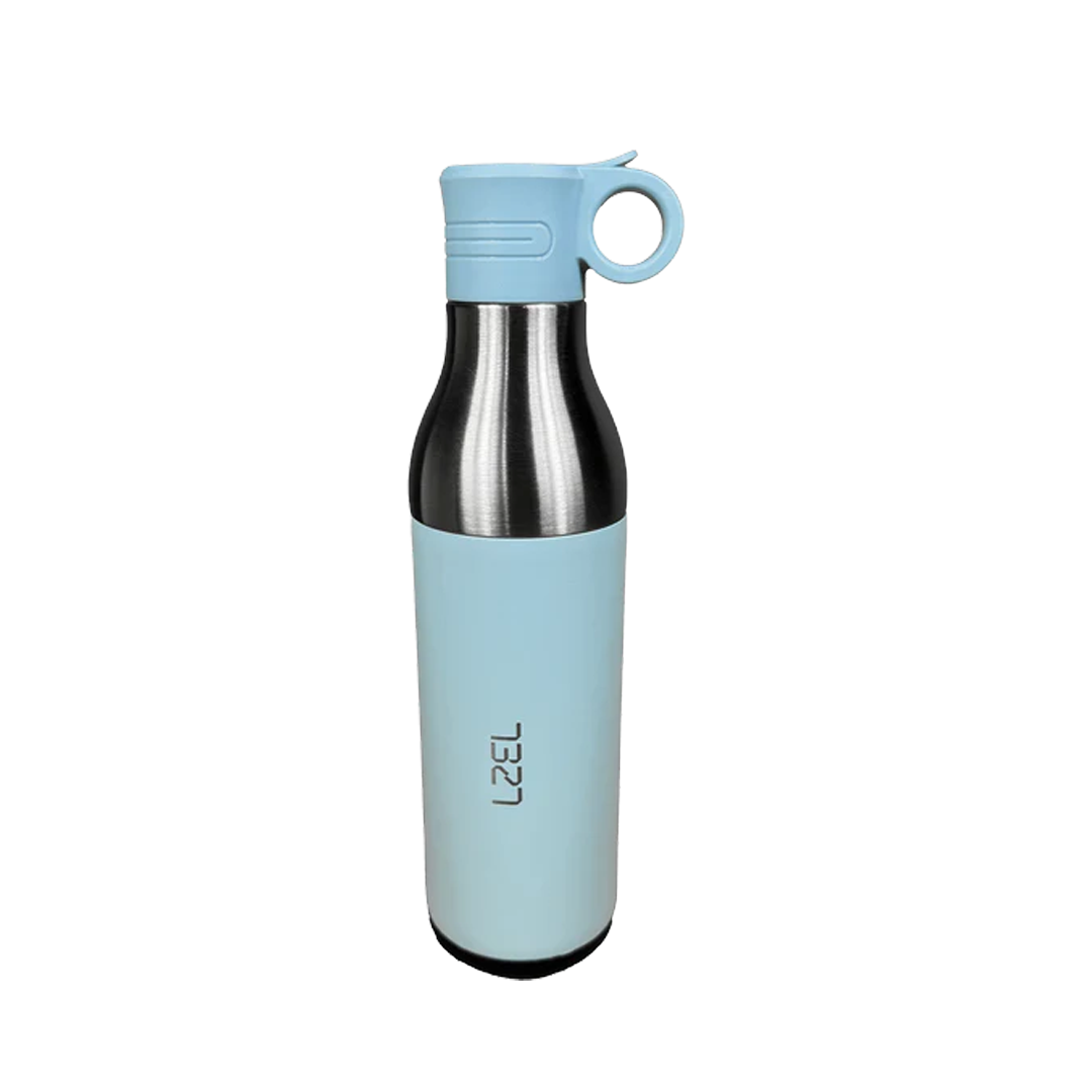 LZEL Natura Elva Vacuum Bottle Dual 400 mL + 400 mL | Sky Blue Aluminum