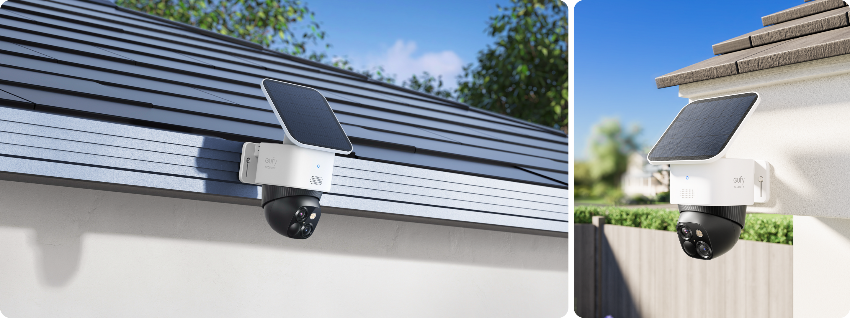 Eufy Security SoloCam S340 – Dual 360° Coverage, Solar-Powered, 4K Clarity | Black & White