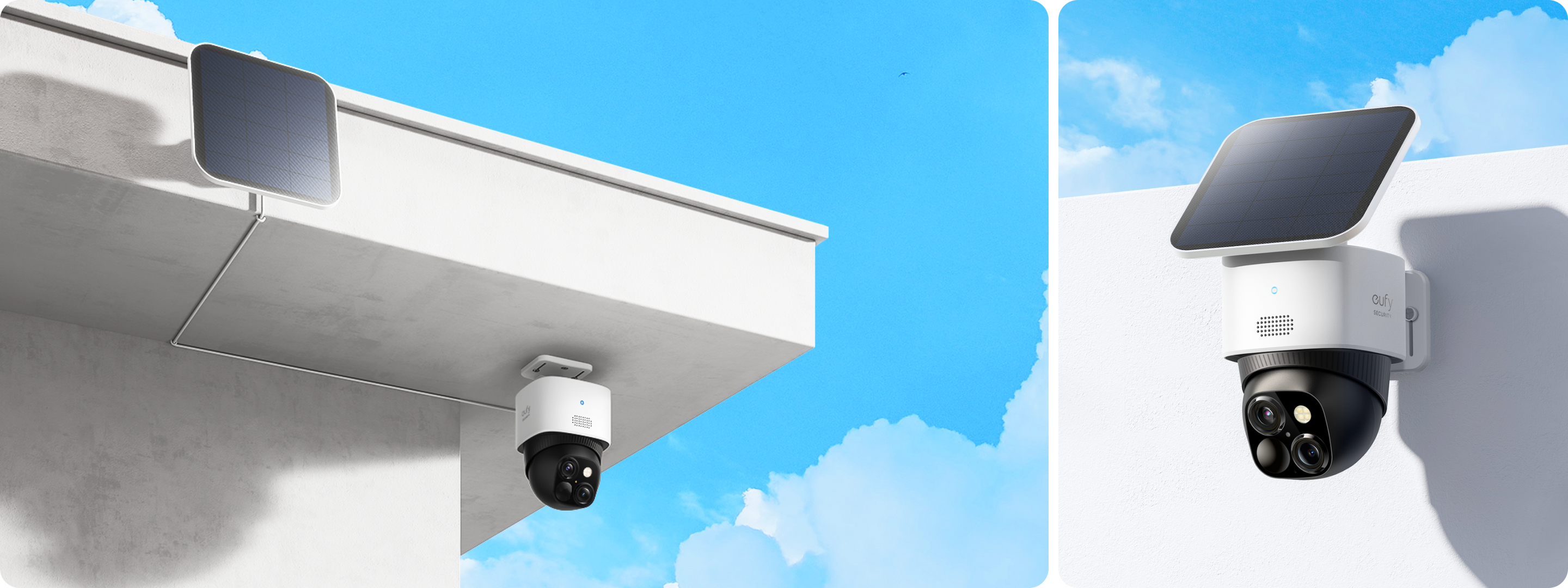 Eufy Security SoloCam S340 – Dual 360° Coverage, Solar-Powered, 4K Clarity | Black & White