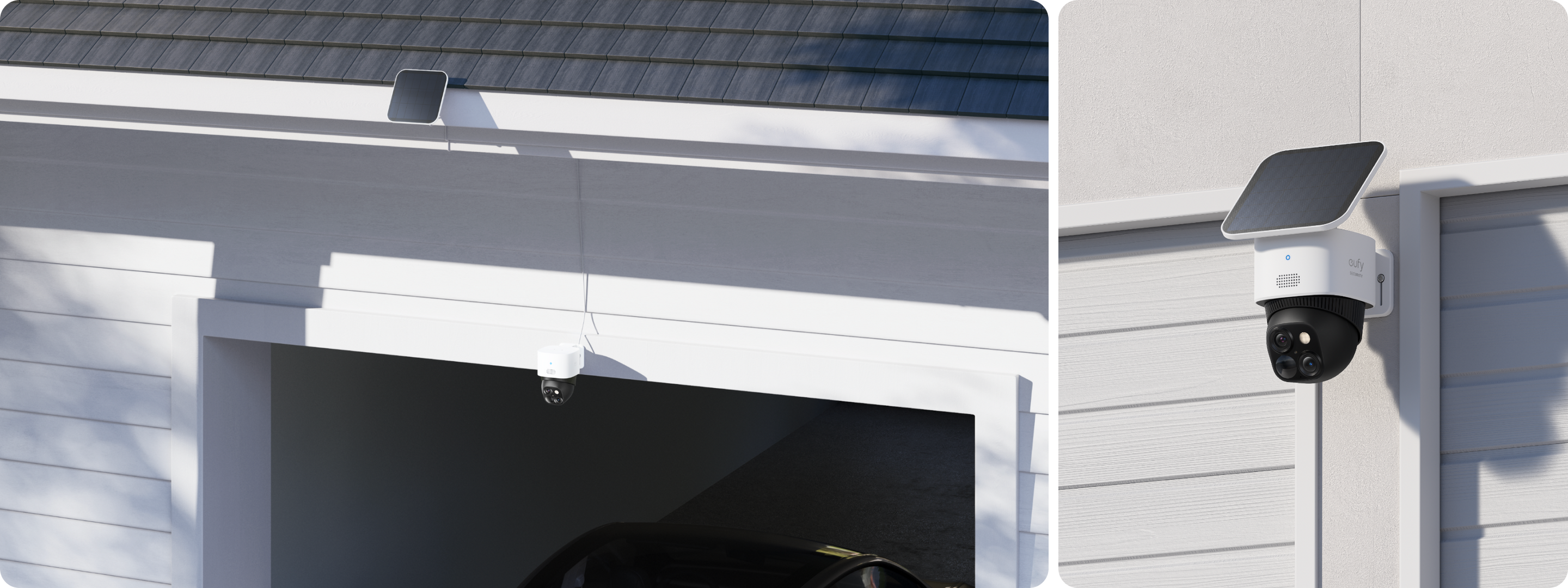 Eufy Security SoloCam S340 – Dual 360° Coverage, Solar-Powered, 4K Clarity | Black & White