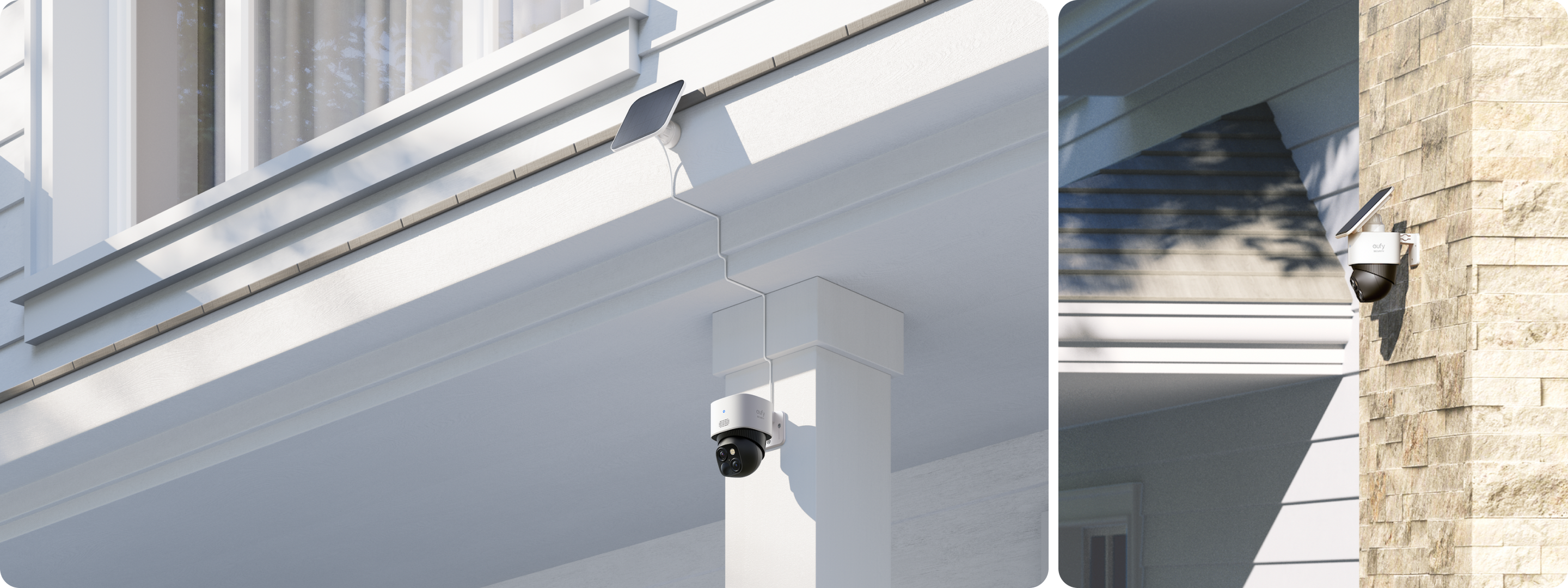 Eufy Security SoloCam S340 – Dual 360° Coverage, Solar-Powered, 4K Clarity | Black & White