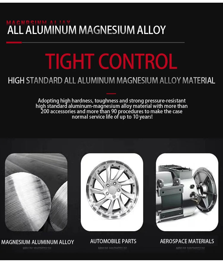 90 Percent Trolly Aluminum Suitcase 4 Wheels 24 Inch | Silver