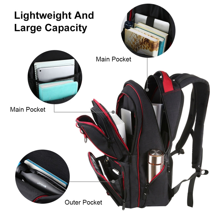 HAWEEL 14W Foldable Solar Power Outdoor Portable Canvas Dual Shoulders Laptop Backpack, USB Output: 5V 2.1A Max