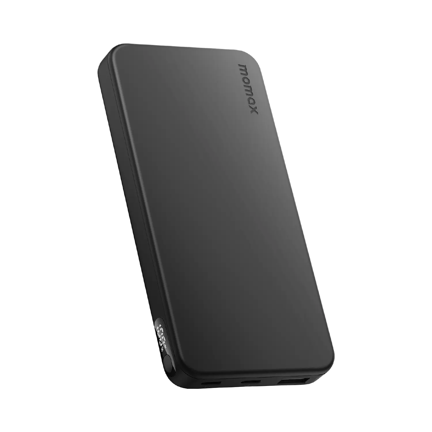 بطارية متنقلة Momax 1-Power Vital بسعة 10000 مللي أمبير مع كابلين مدمجين USB-C و Lightning | أسود