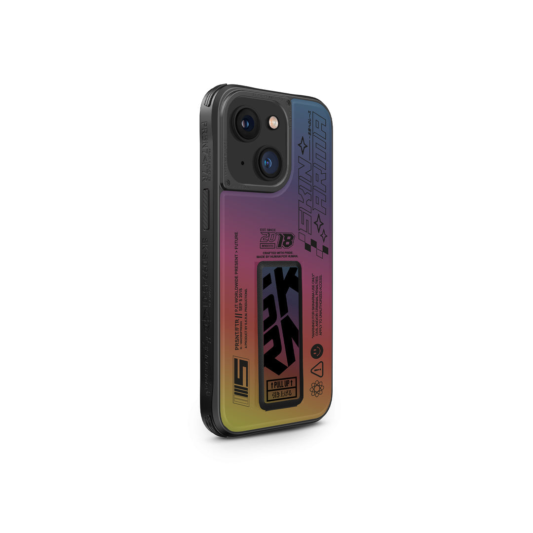 SkinArma iPhone 15 Kira Kobai Magsafe + Grip-Stand Case | Hologram