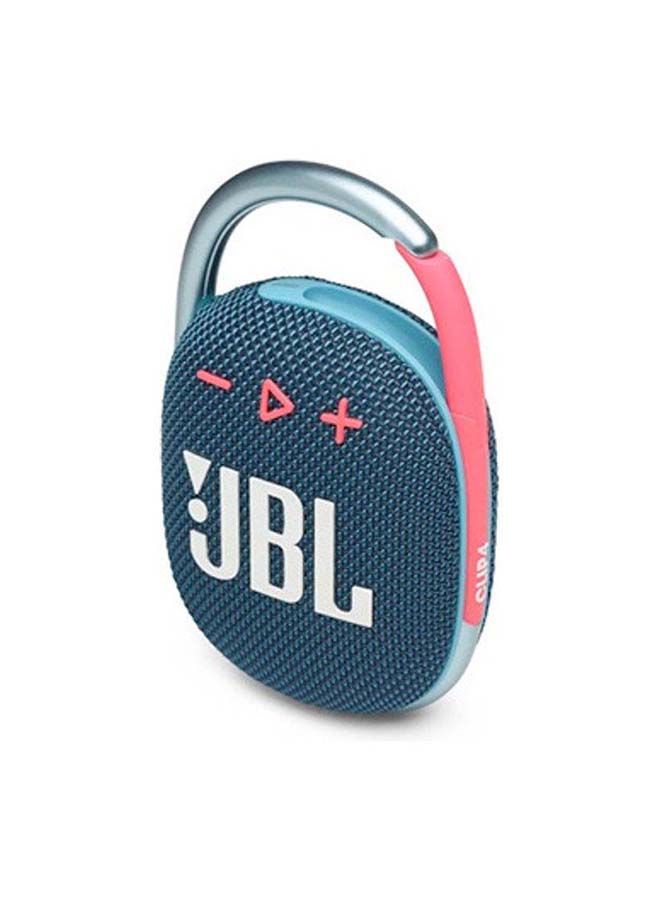 مكبر صوت JBL Clip 4 مقاوم للماء وقابل للحمل - أزرق / وردي | JBLCLIP4BLUP