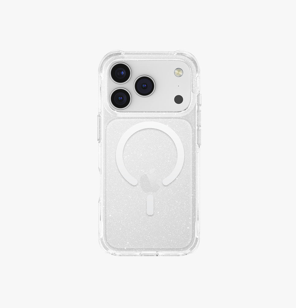 Uniq Hybrid Life Pro Xtreme MagSafe Case for iPhone 17 Pro Max | Tinsel Lucent