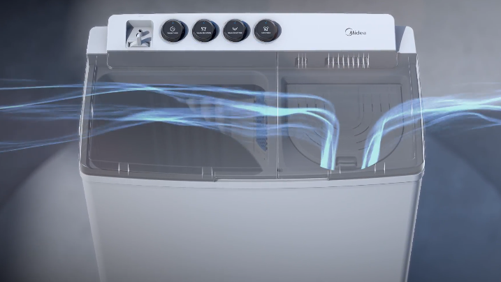 Midea Twin Tub Washing Machine 9kg / 15min / White