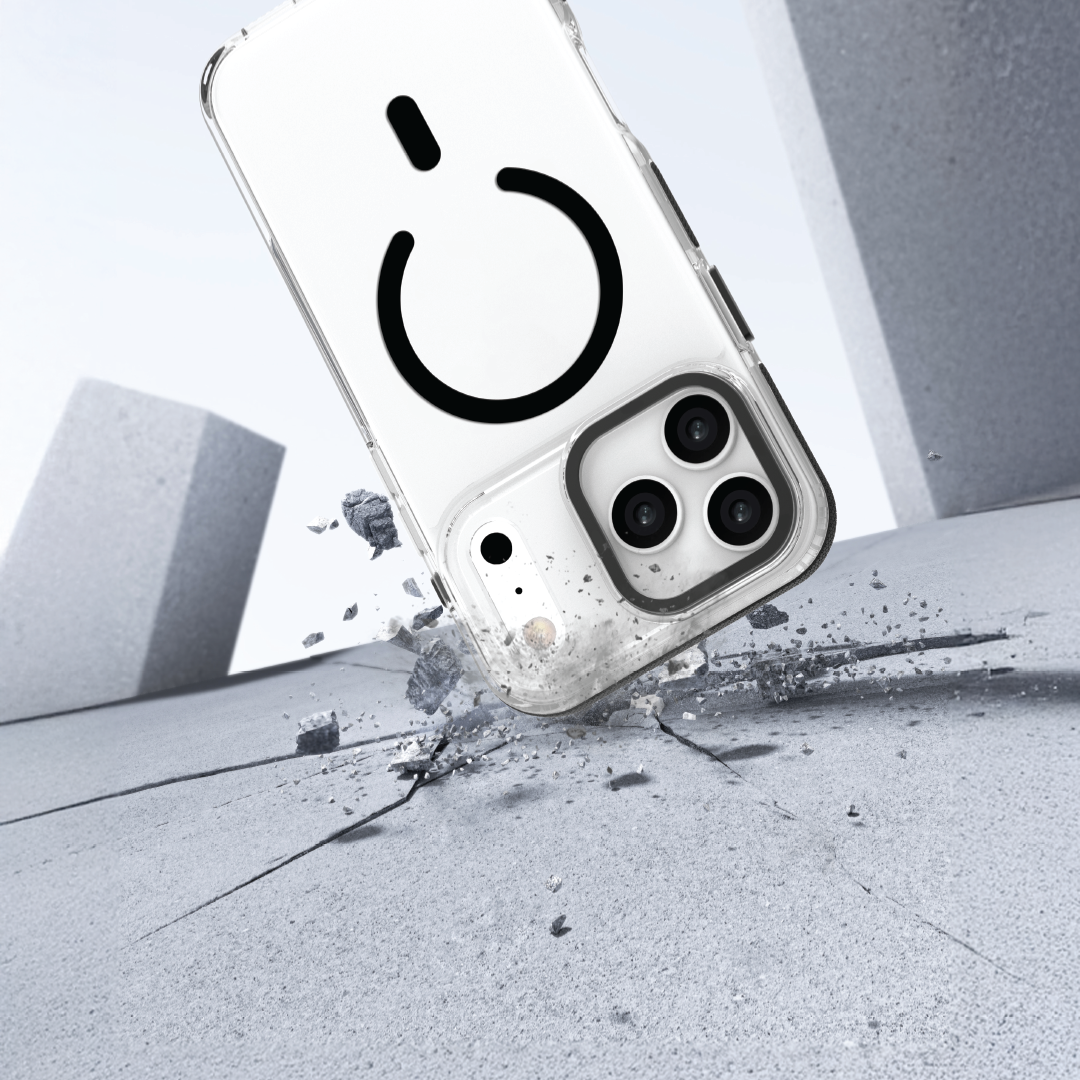 LZEL MagVecto Armor Case for iPhone 17 Pro | Clear + Black