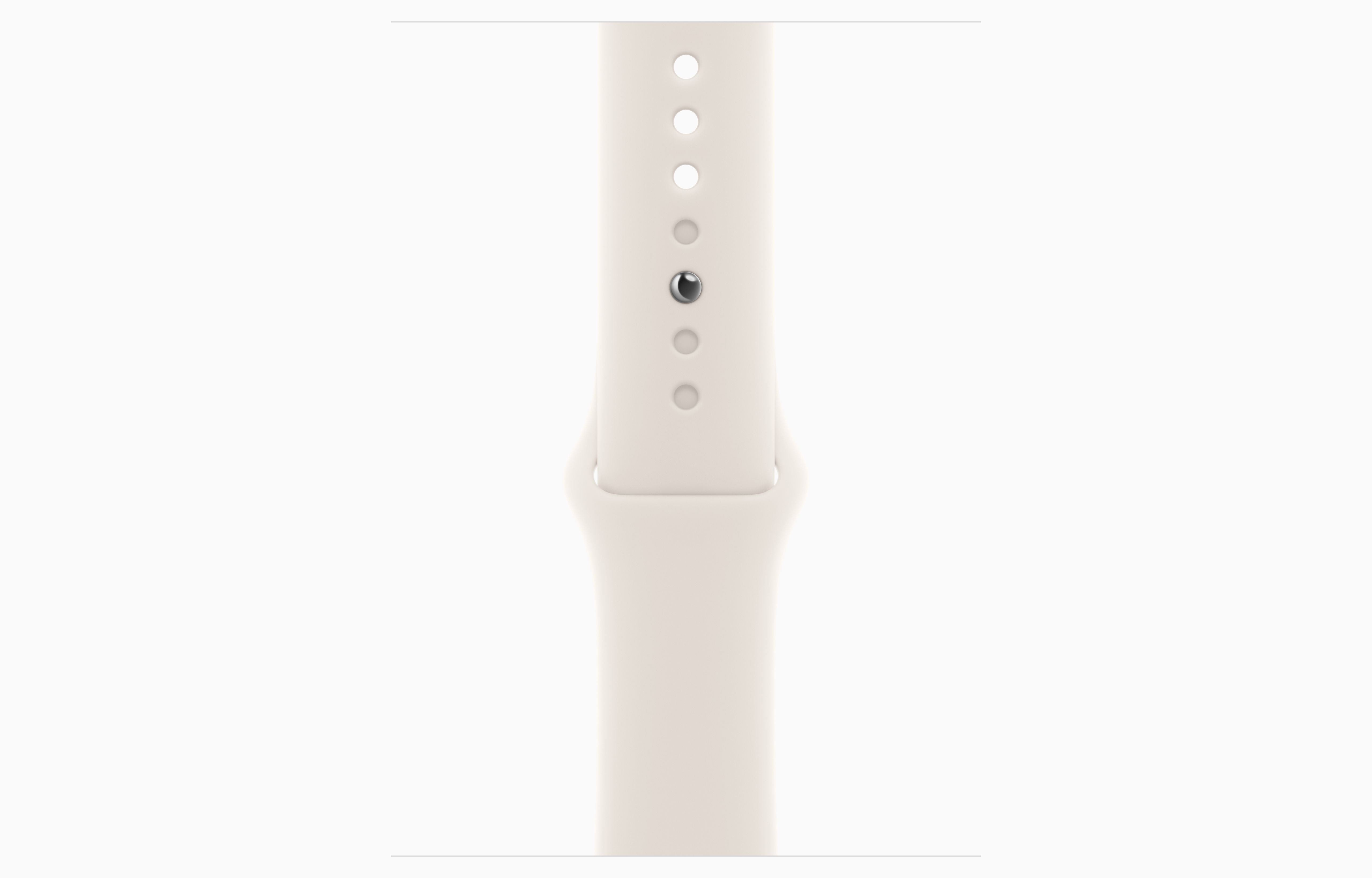 ساعة آبل واتش اس إي 3 - GPS - مقاس 44 ملم - بهيكل من الألومنيوم بلون Starlight مع سوار رياضي بلون Starlight مقاس M/L