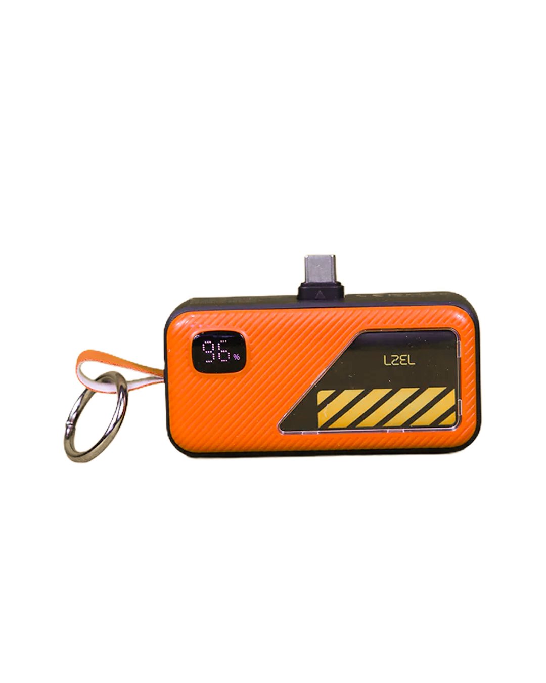 بطارية شحن من ليزل – NanoFlux Charger Mini بسعة 5000 مللي أمبير، يدعم تقنية الشحن السريع PD ومنفذ Type-C ، مزوّد بكابل Lightning مدمج | برتقالي