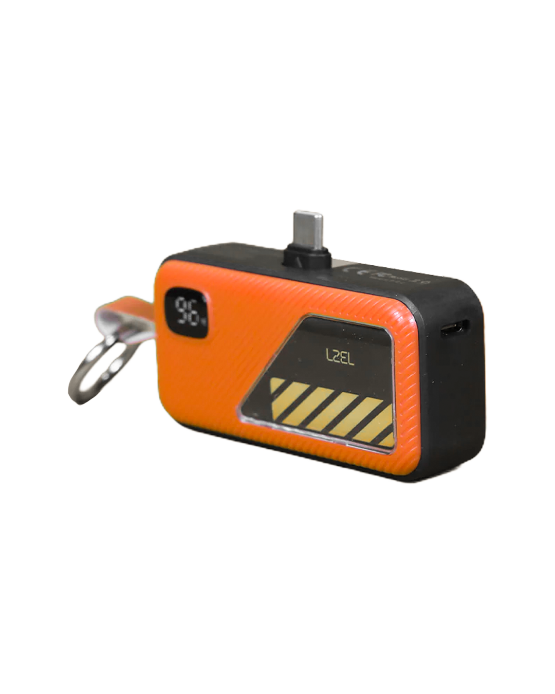 بطارية شحن من ليزل – NanoFlux Charger Mini بسعة 5000 مللي أمبير، يدعم تقنية الشحن السريع PD ومنفذ Type-C ، مزوّد بكابل Lightning مدمج | برتقالي