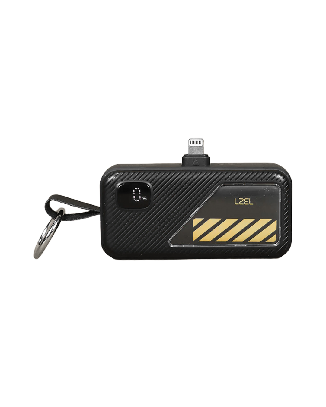 LZEL NanoFlux Charger Mini – 5,000mAh PD Lightning Power Bank with Built-in Type-C Cable | Black