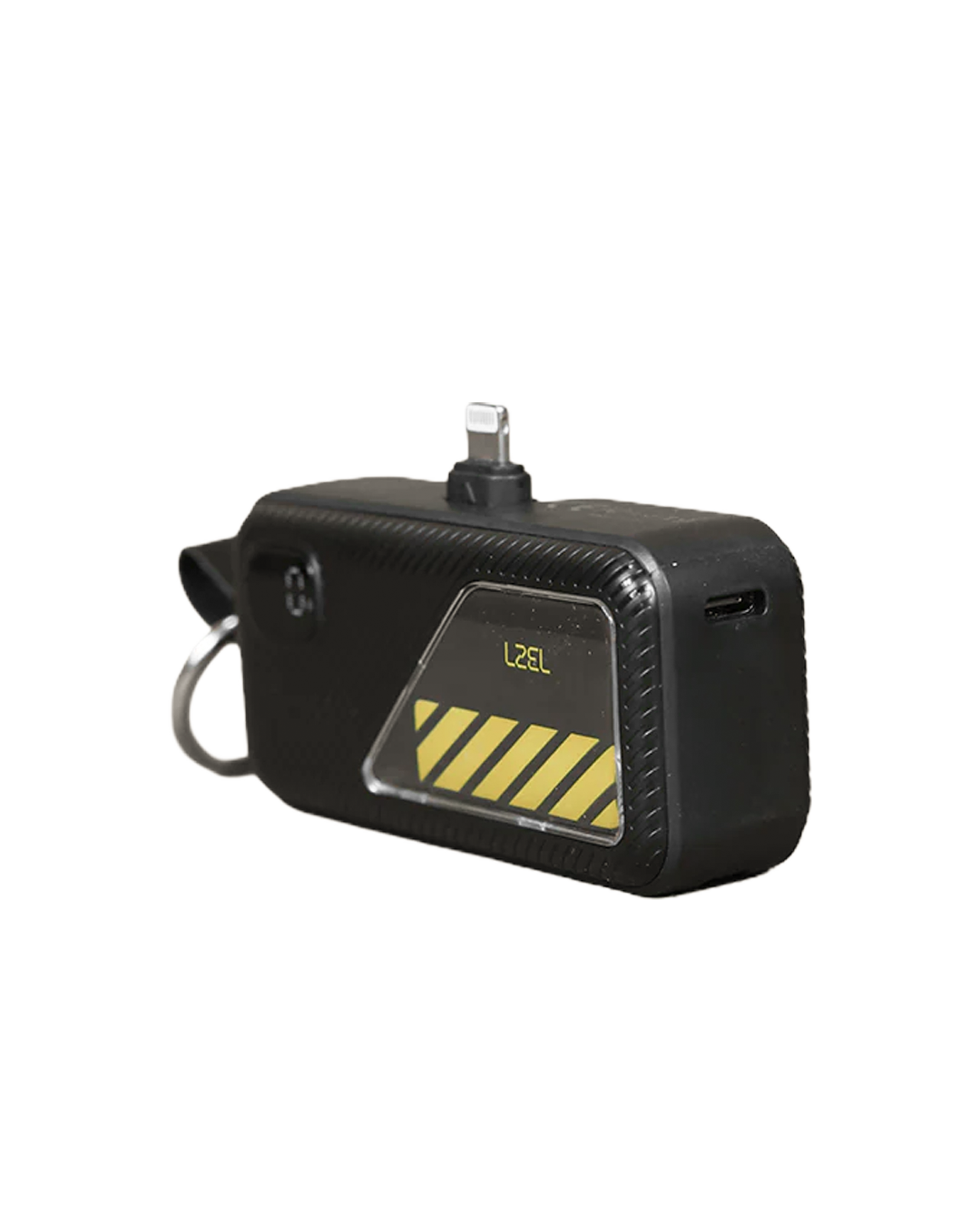 LZEL NanoFlux Charger Mini – 5,000mAh PD Lightning Power Bank with Built-in Type-C Cable | Black
