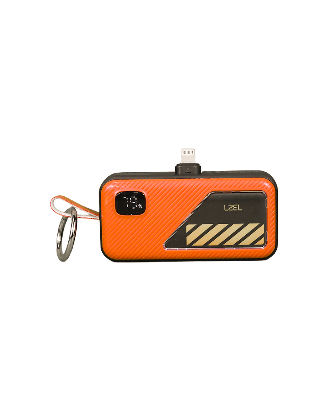 بطارية شحن من ليزل – NanoFlux Charger Mini بسعة 5000 مللي أمبير، يدعم تقنية الشحن السريع PD ومنفذ Lightning ، مزوّد بكابل Type-C مدمج | برتقالي