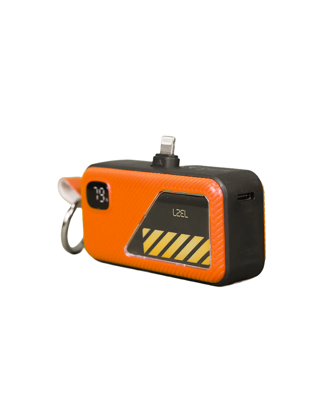 بطارية شحن من ليزل – NanoFlux Charger Mini بسعة 5000 مللي أمبير، يدعم تقنية الشحن السريع PD ومنفذ Lightning ، مزوّد بكابل Type-C مدمج | برتقالي